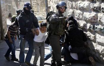 اعتقال الاحتلال للاطفال الفلسطينيين 