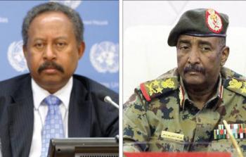 رئيس مجلس السيادة السوداني الفريق أول ركن عبد الفتاح البرهان، ورئيس الوزراء السوداني المكلف عبد الله حمدوك