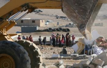 جرافات الاحتلال تهدف قرية العراقيب -ارشيف-