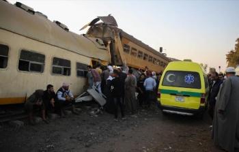 اصابات في حادث قطار انحرف عن مساره بمحافظة المنوفية شمال القاهرة