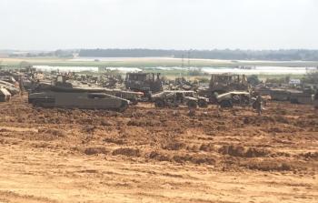 حشود عسكرية إسرائيلية على حدود غزة اليوم