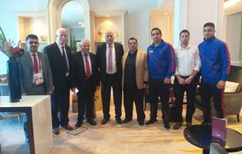 لقاء اللواء الرجوب بالبعثة الرياضية في قطر
