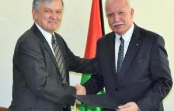 رياض المالكي برفقة سفير الجبل الأسود لدى فلسطين