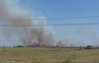 النيران ناجمة عن حرق مخلفات المحاصيل في الحقول