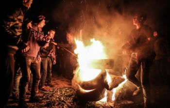 الارباك الليلي على حدود غزة - ارشيف