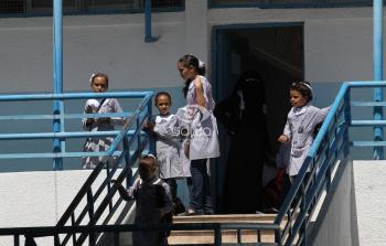 طالبات في أحد مدارس الأونروا بقطاع غزة