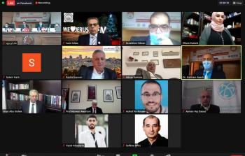 صور للمشاركين في المؤتمر العلمي عبر تقنية الزوم 