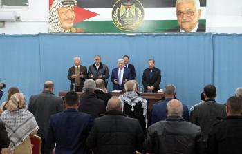 الرئيس عباس خلال لقائه أعضاء أقاليم فتح  المنتخبين