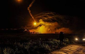 حدود غزة ليلا
