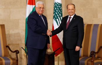 الرئيس محمود عباس ورئيس لبنان ميشال عون - ارشيفية -