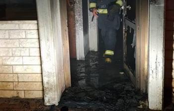 اندلاع النيران في مكاتب محاماة بمدينة عكا