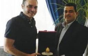 عبد السلام هنية وعلي بن الحسين رئيس الاتحاد الأردني لكرة القدم