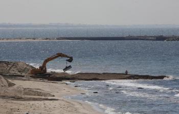 الحدود البحرية جنوب قطاع غزة -ارشيف-