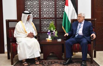 الرئيس  محمود عباس يستقبل رئيس الاتحاد القطري لكرة القدم