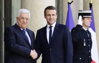 الرئيس محمود عباس والرئيس الفرنسي إيمانويل ماكرون