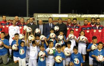 مباراة منتخبا الفنانين الإيطاليين والفلسطينيين