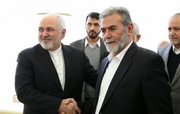زياد النخالة في لقاء سابق مع وزير خارجية ايران محمد جواد ظريف
