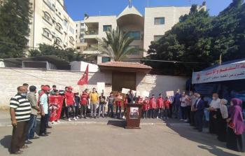 وقفة طلابية تضامناً مع الأسير الأخرس 