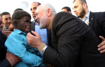 إسماعيل هنية رئيس المكتب السياسي لحركة حماس من الحدود الشرقية لجباليا اليوم