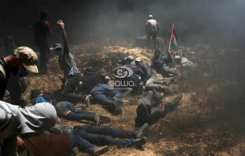فلسطينيون يتظاهرون على حدود غزة