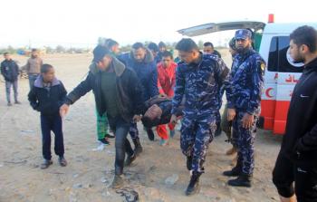 إحدى إصابات مسيرة العودة في غزة اليوم
