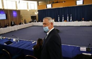 غانتس خلال جلسة الحكومة الأخيرة 