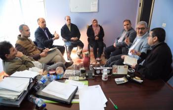 اجتماع نقابة الصحفيين والاطر والمؤسسات الصحفية في غزة