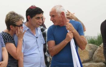 جانب من التظاهرة التي نظمتها عائلة الجندي الإسرائيلي الأسير لدى المقاومة الفلسطينية هدار غولدين على حدود غزة