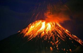 مشهد مرعب، لثوران بركان 