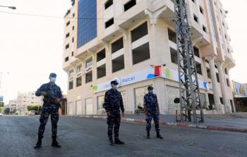 جانب من حظر التجول في غزة