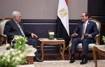 الرئيس الفلسطيني محمود عباس والرئيس المصري عبد الفتاح السيسي