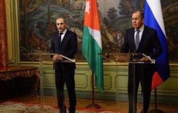  وزير الخارجية الروسي سيرجي لافروف ونظيره الأردني أيمن الصفدي