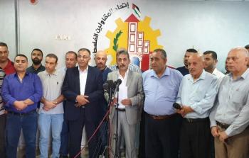 اتحاد المقاولين في غزة يقرر مقاطعة المشاركة في العطاءات للمشاريع الجديدة