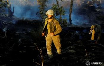 استمرار الحرائق في غلاف غزة