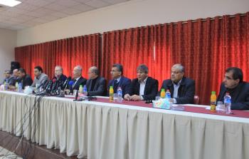 جانب من المؤتمر الصحفي لمؤسسات القطاع الخاص بالمحافظات الجنوبية 