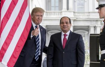 الرئيس المصري عبد الفتاح السيسي ونظيره الامريكي دونالد ترامب