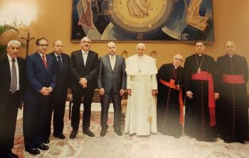 البابا فرنسيس يستقبل وفدا فلسطينيا برئاسة الهباش