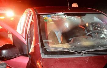 سيارة المستوطن الذي قتل برصاص مسلحين قرب نابلس