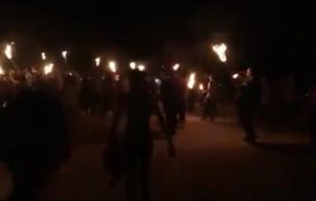 جانب من الموجهات بين شبان وحدة الإرباك الليلي وقوات الاحتلال على حدود غزة