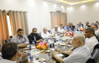 لقاء حماس مع قادة فصائل المقاومة في غزة حول المصالحة الفلسطينية واتفاق التهدئة مع إسرائيل 