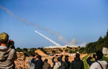 صواريخ المقاومة الفلسطينية في غزة خلال مناورة عسكرية - أرشيف