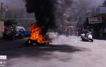 احتجاجات في المخيمات الفلسطينية بلبنان