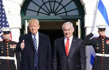 الرئيس الأمريكي دونالد ترامب  ورئيس الوزراء الإسرائيلي بنيامين نتنياهو