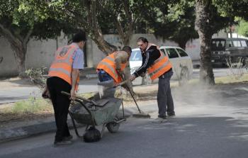 تنظيف شوارع غزة