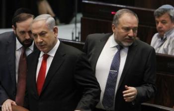 اجتماع  لرئيس الوزراء الإسرائيلي بنيامين نتنياهو  مع أفيغدور ليبرمان وقادة الاحتلال- أرشيفية