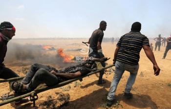 اعتداء قوات الاحتلال الاسرائيلي على الفلسطينيين في مسيرة العودة الكبرى في ذكرى النكة