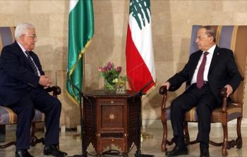 الرئيس محمود عباس والرئيس اللبناني ميشيل عون