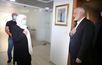 لقاء اسماعيل هنية برئيسة كتلة المستقبل النيابية النائب بهية الحريري 