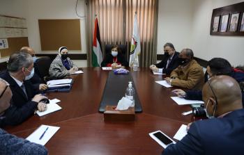 اجتماع وزيرة الصحة باتحاد نقابات عمال فلسطين