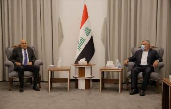 لقاء جبريل الرجوب مع رئيس تحالف الفتح العراقي هادي العامري